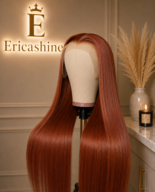 EricaShine Ruby Noir™ Straight HD Glueless Human Hair Wig