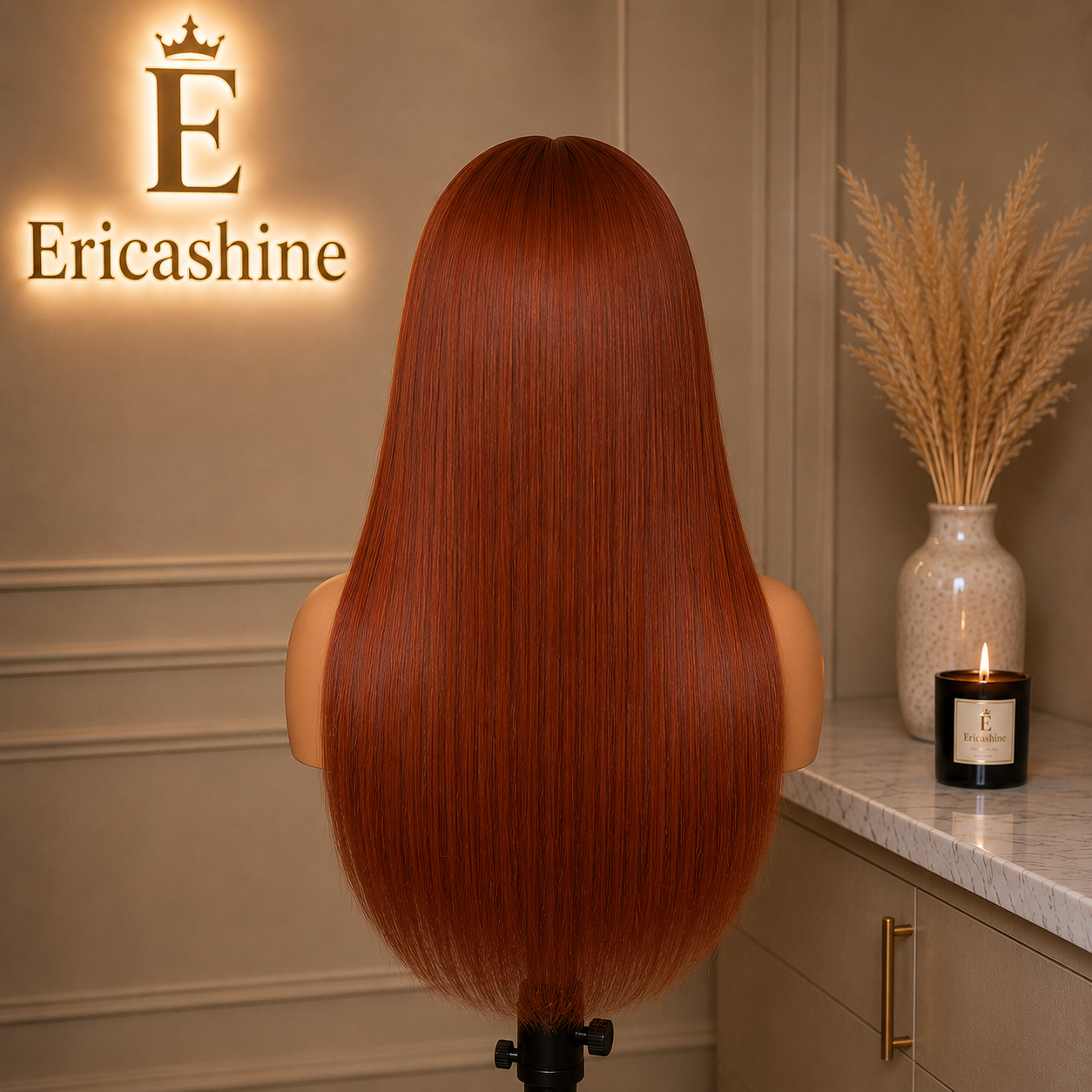 EricaShine Ruby Noir™ Straight HD Glueless Human Hair Wig