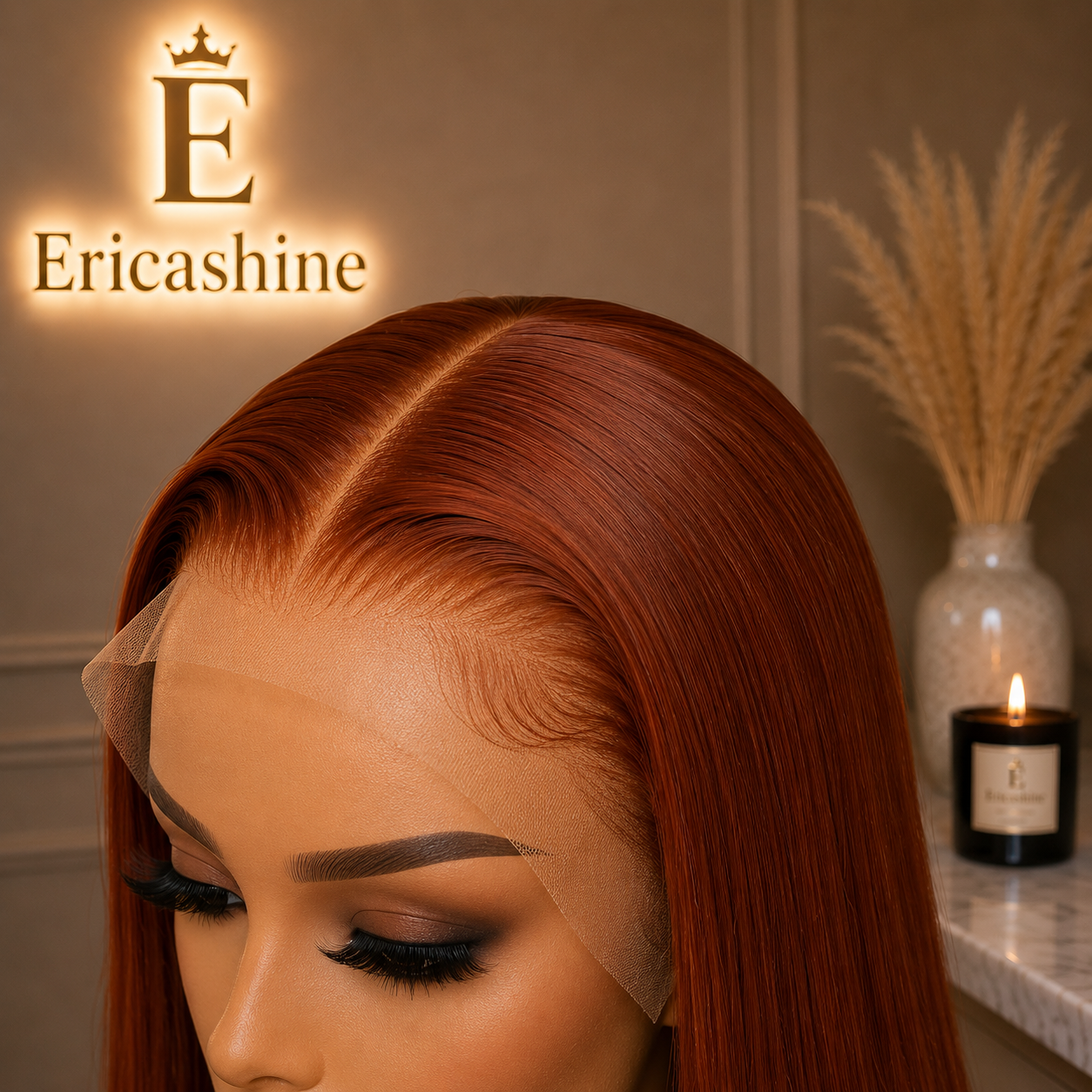 EricaShine Ruby Noir™ Straight HD Glueless Human Hair Wig