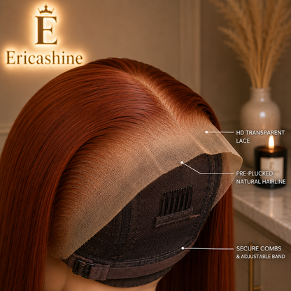 EricaShine Ruby Noir™ Straight HD Glueless Human Hair Wig