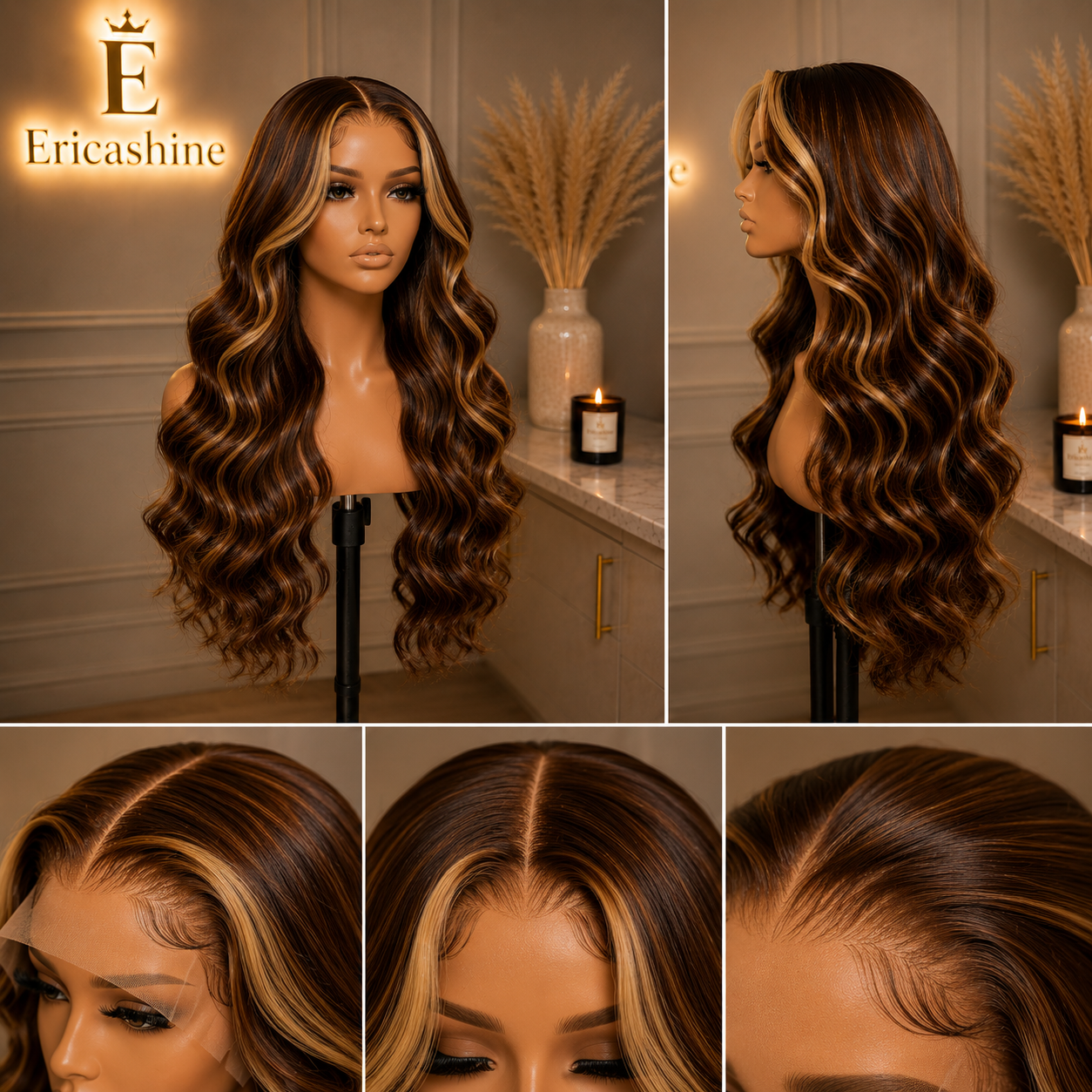 Luxe Honey Balayage Body Wave HD Lace Wig | EricaShine