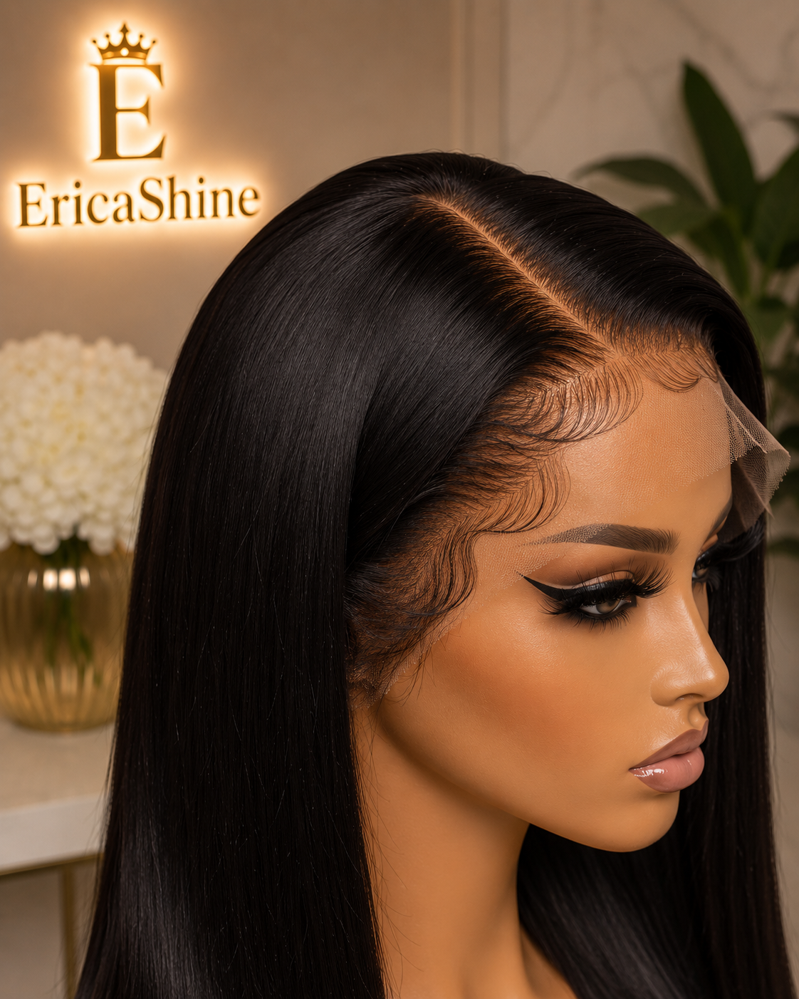 EricaShine Jade HD™ 7×5 HD Glueless Straight Human Hair Wig