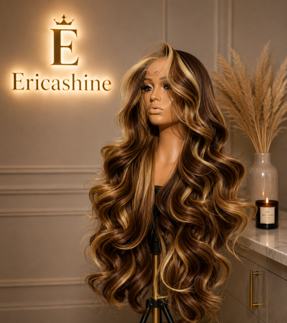 13x6 Highlight HD Lace Frontal Wigs For Women Brazilian Body Wave Human Hair Wig Pre Plucked 13x4 Honey Blonde Lace Front Wig