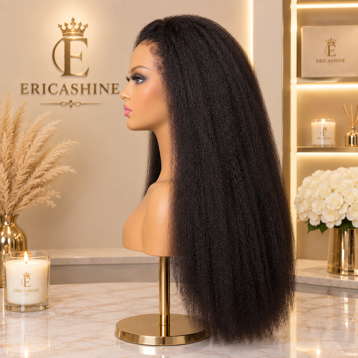 Naya Glueless Curly HD Lace Front Wig – 13x4 Frontal, Human Hair with Baby Hair