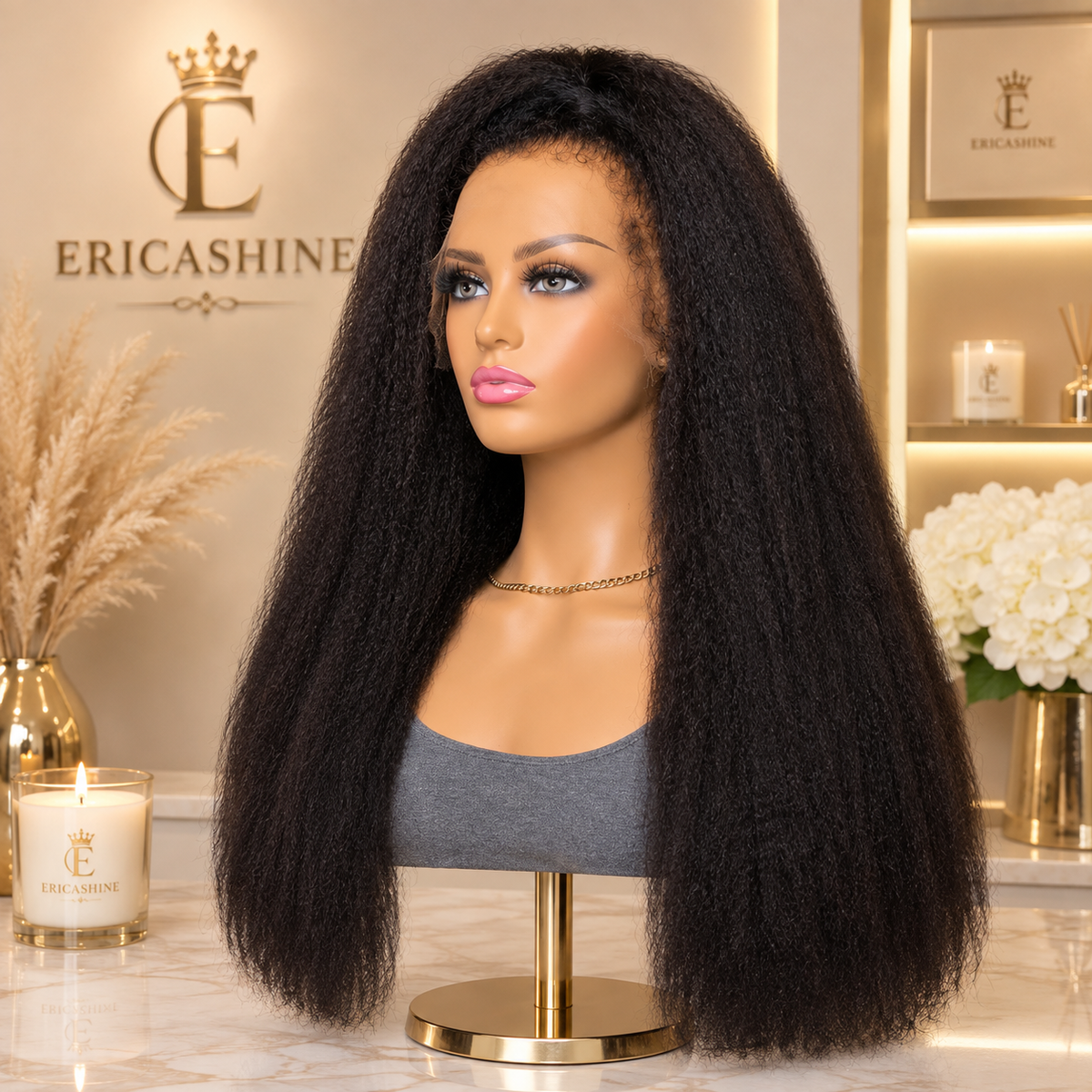 Naya Glueless Curly HD Lace Front Wig – 13x4 Frontal, Human Hair with Baby Hair