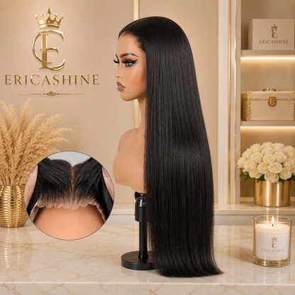 EricaShine Ivy – Bone Straight HD Lace Wig | 30-34 Inch Human Hair