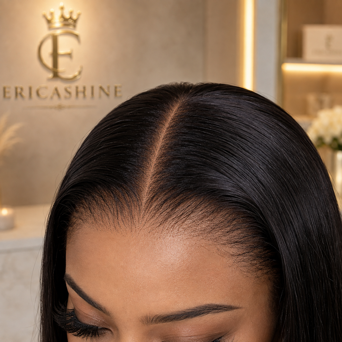 EricaShine Ivy – Bone Straight HD Lace Wig | 30-34 Inch Human Hair