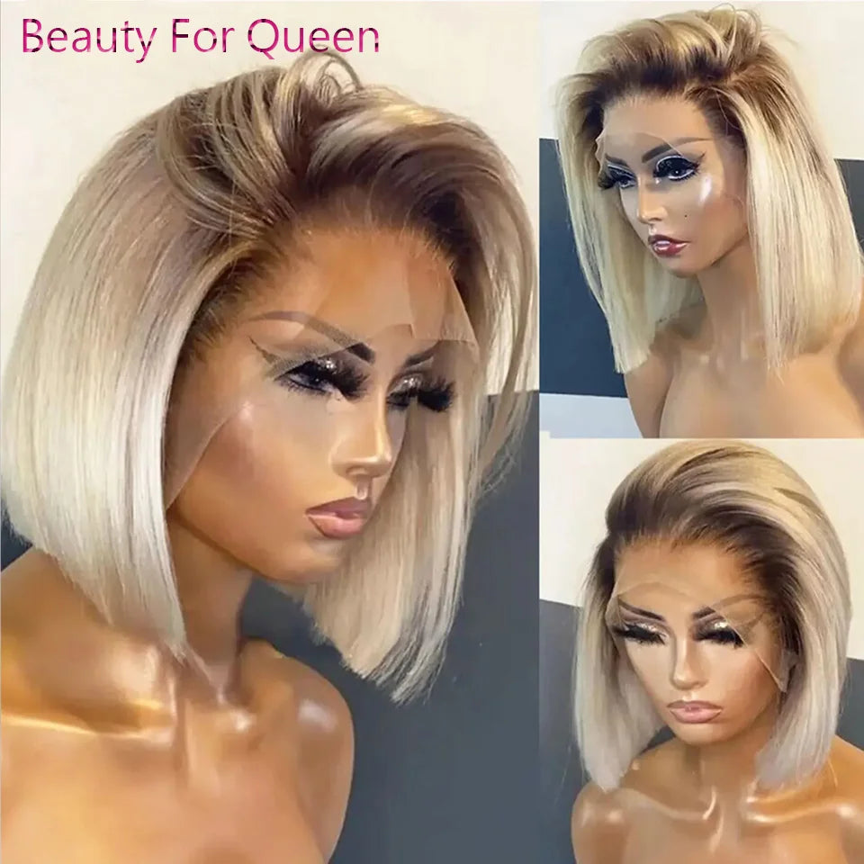 EricaShine Sienna Blonde™ Ombre Bob HD Human Hair Wig
