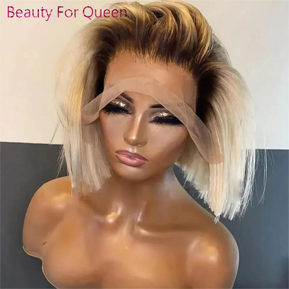 EricaShine Sienna Blonde™ Ombre Bob HD Human Hair Wig