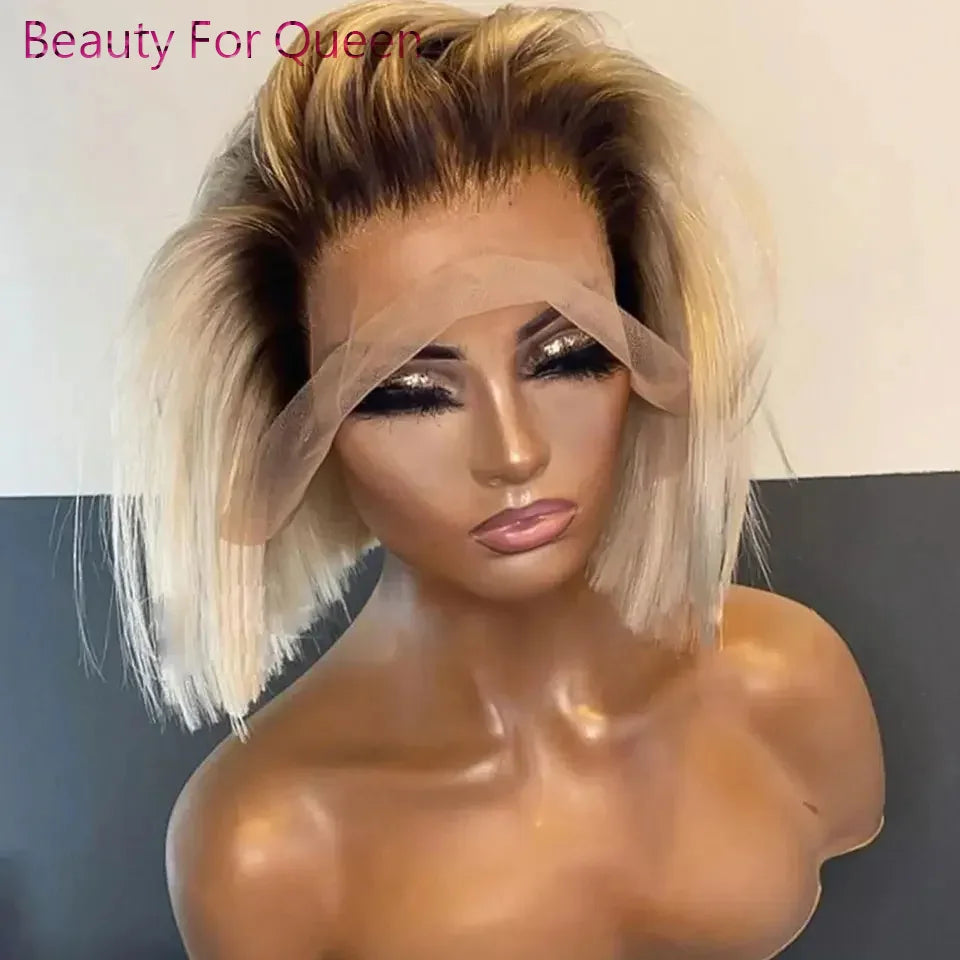 EricaShine Sienna Blonde™ Ombre Bob HD Human Hair Wig